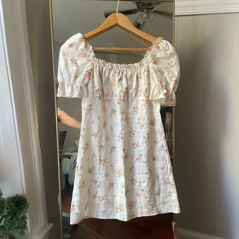 NEW Reformation Robles Linen Mini Dress Size 2